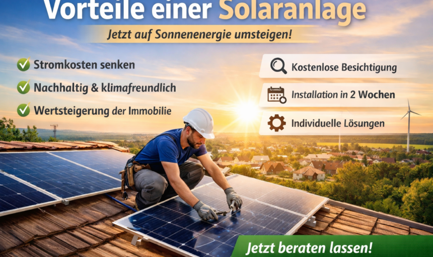 Vorteile einer Solaranlage – Warum sich eine Photovoltaik-Installation heute lohnt